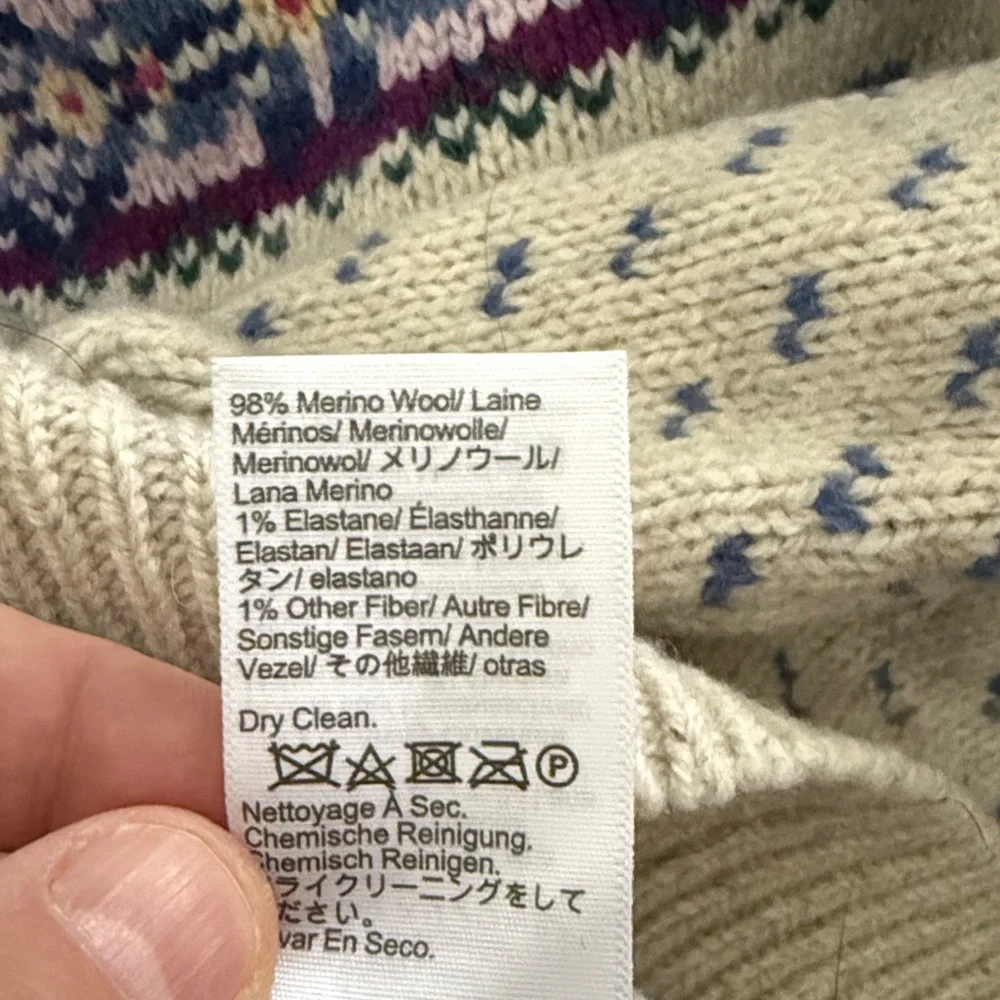 J. Crew Striped Knit Sweater - Cream and Blue